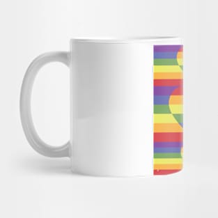 Rainbow Hearts LGBTQ Love All Around Mug
